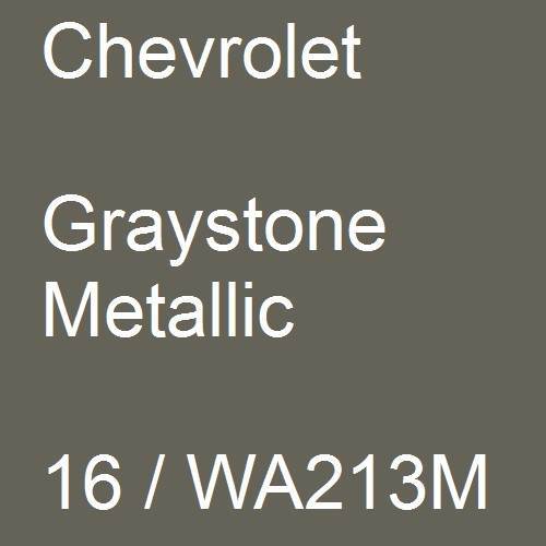 Chevrolet, Graystone Metallic, 16 / WA213M.